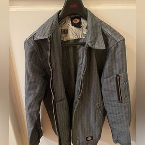 Dickies Light Blue Herringbone Work Jacket S